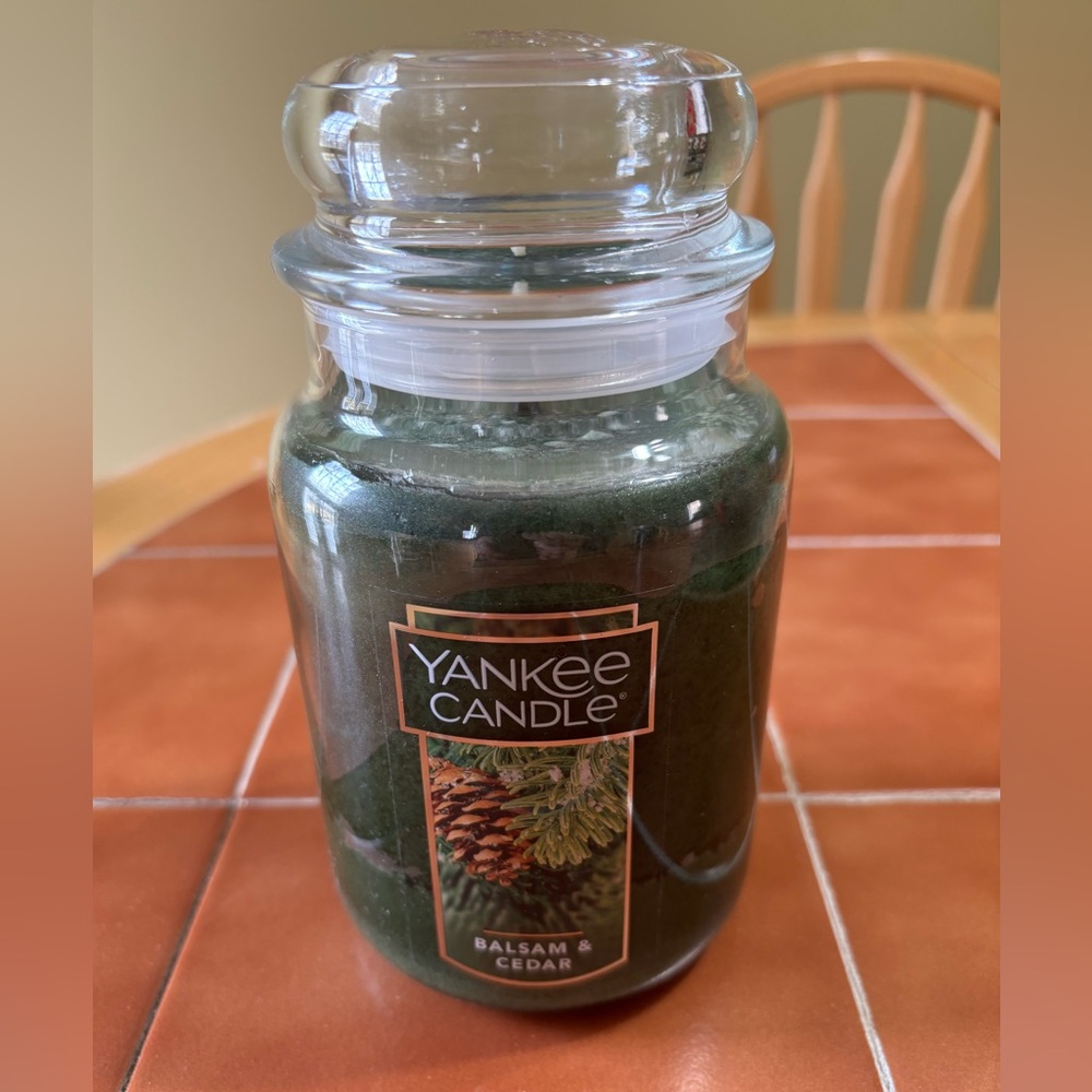 Yankee Candle Balsam & Cedar Green Jar
